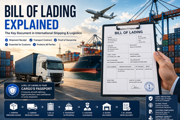 International shipping logistics and transport documentation with Bill of Lading cargo containers and freight operations