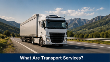 European logistics network with trucks warehouses and connected transport routes between cities
